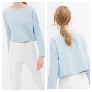 Zara Blue Crop Top